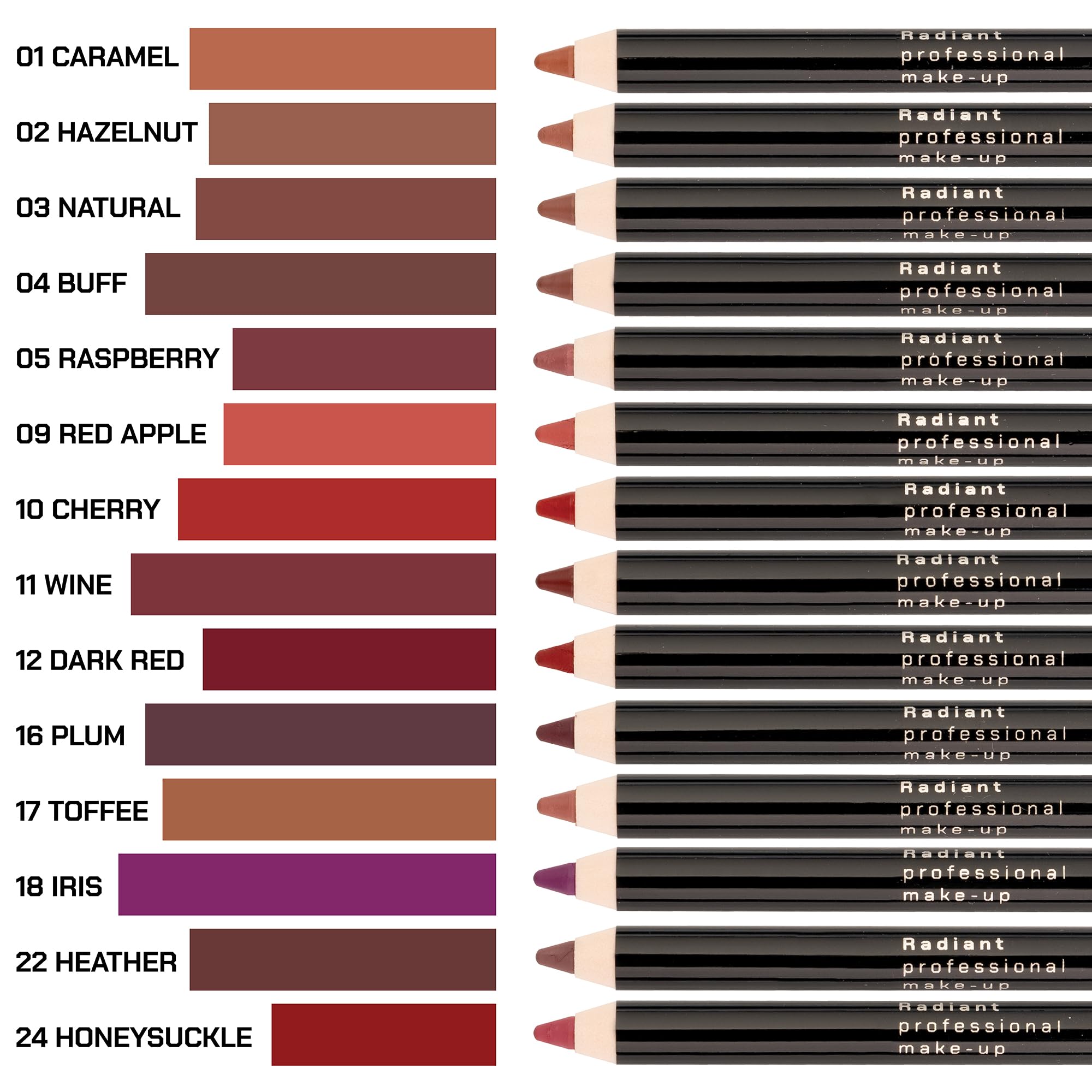 Radiant Professional Lip Liner Pencil Hazelnut (Hellenica) – Waterproof, Long-Lasting Definition