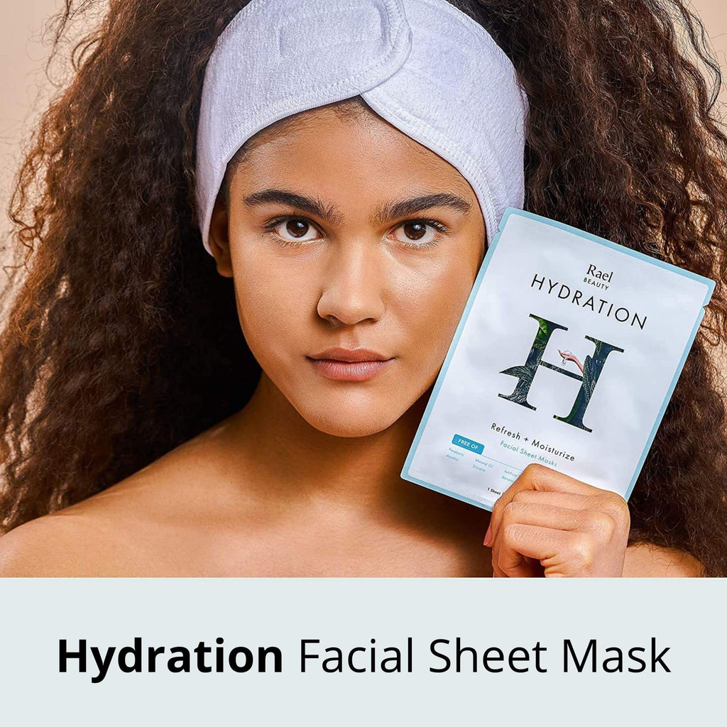 Rael Face Mask Variety Pack – Hydration, Vitamin C, Collagen & Tea Tree, 20 Sheets