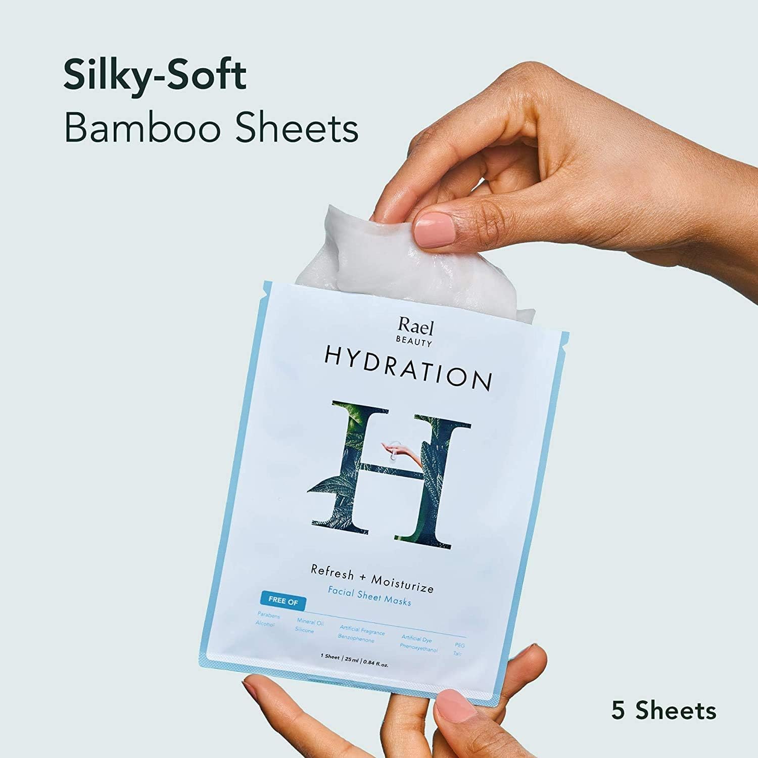Rael Bamboo Facial Sheet Mask – Hydration & Moisture (5 Sheets) | Korean Skincare