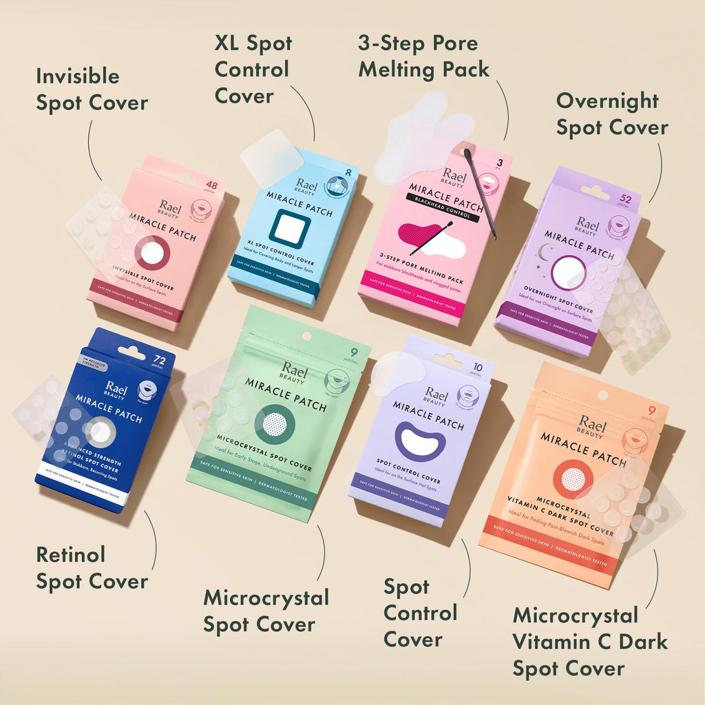 Rael Pimple Patches - Miracle Invisible Spot Cover, Hydrocolloid Acne Patches, 2 Sizes (72 Count)