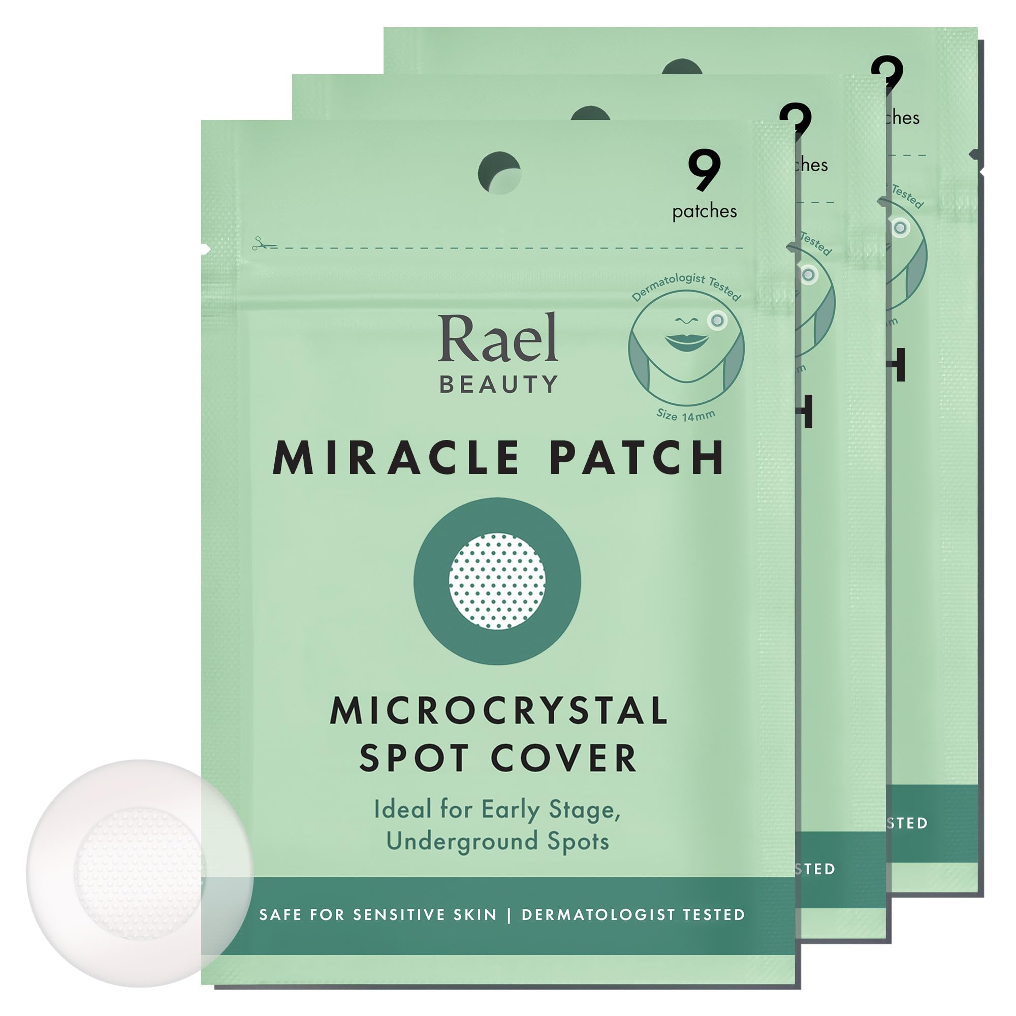 Rael Pimple Patches - Miracle Microcrystal Spot Cover with Tea Tree Oil (27 Count)