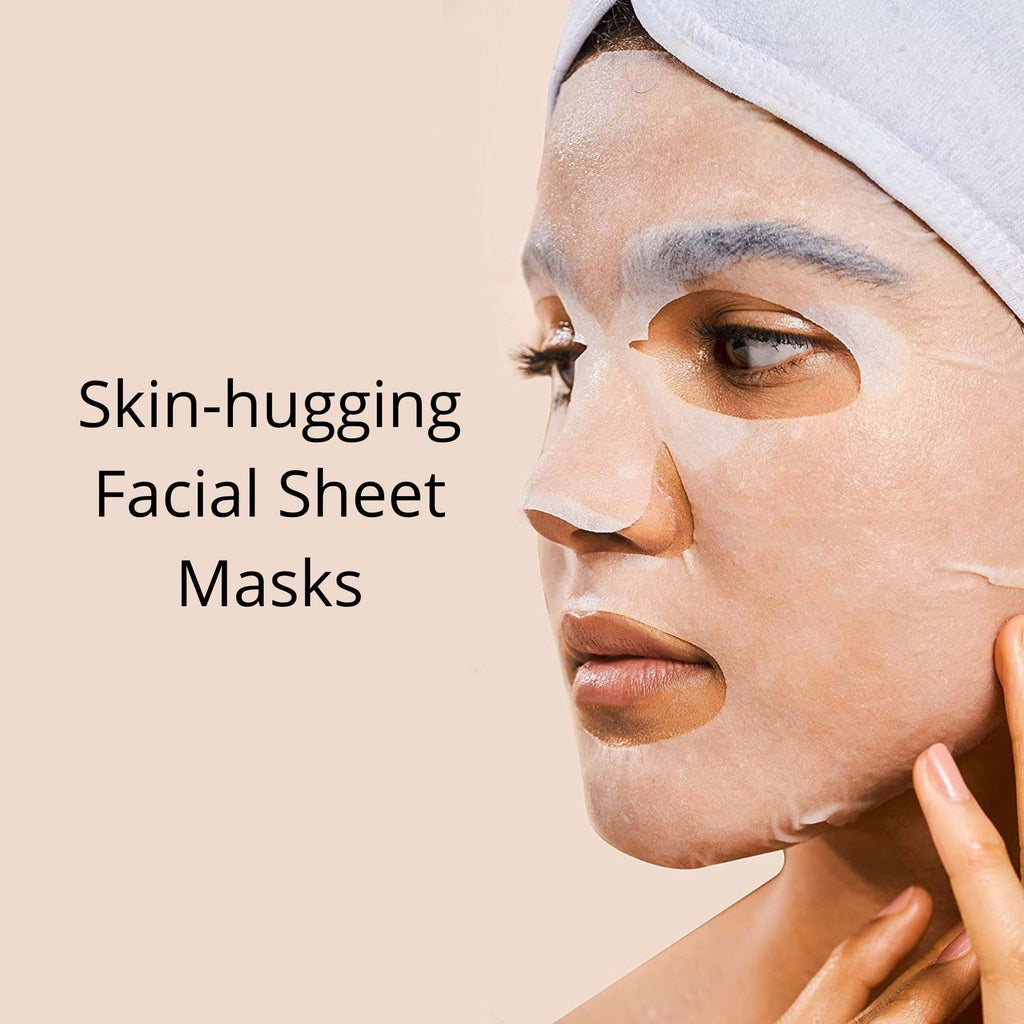 Rael Vitamin C Face Masks – Brighten & Glow with Pomegranate & Citrus Extract (All Skin Types) | 5 Count
