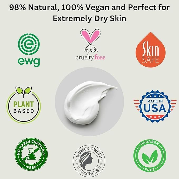 RaGaNaturals Mango Butter Moisturizing Cream for Dry Skin – Fragrance-Free & Non-Greasy