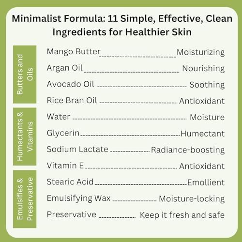 RaGaNaturals Mango Butter Moisturizing Cream for Dry Skin – Fragrance-Free & Non-Greasy