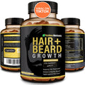 Rainbow Nutrients Hair + Beard Growth Vitamins for Men – Biotin 10,000 mcg, Collagen, Patented OptiMSM®, goMCT®, Saw Palmetto | 60 Day Supply