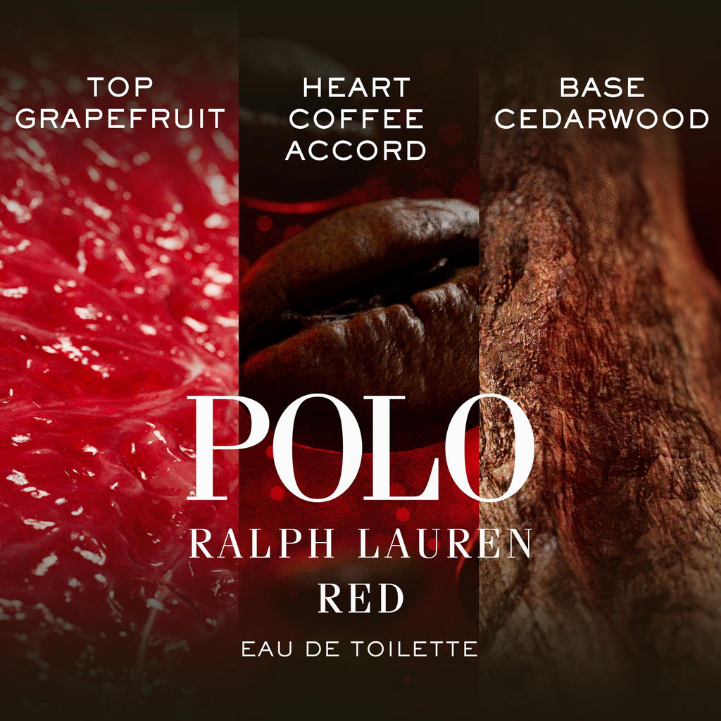 Ralph Lauren Fragrances Polo Red EDT Set for Men - Woody & Spicy with Grapefruit & Redwood | Full Size + Travel Size + Grooming Essentials