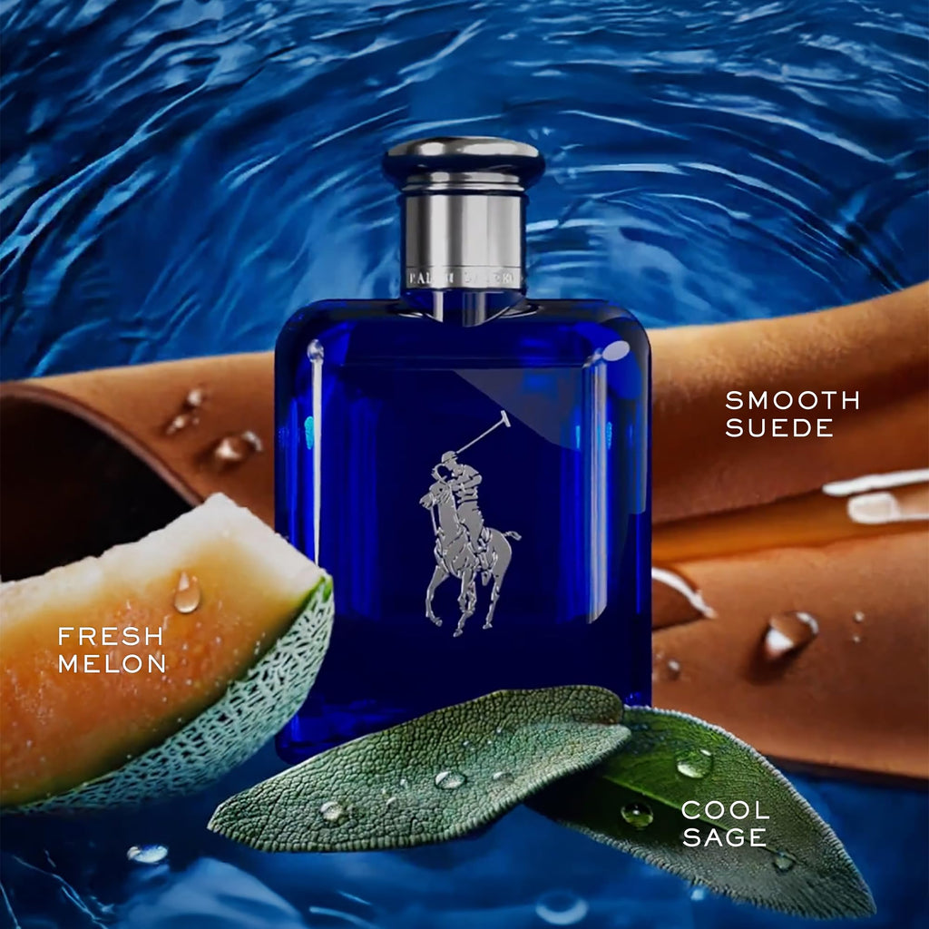 Polo Blue Eau de Toilette Gift Set – Ralph Lauren Fragrances | Full & Travel Size EDT, Aftershave, Hair & Body Wash, Pouch