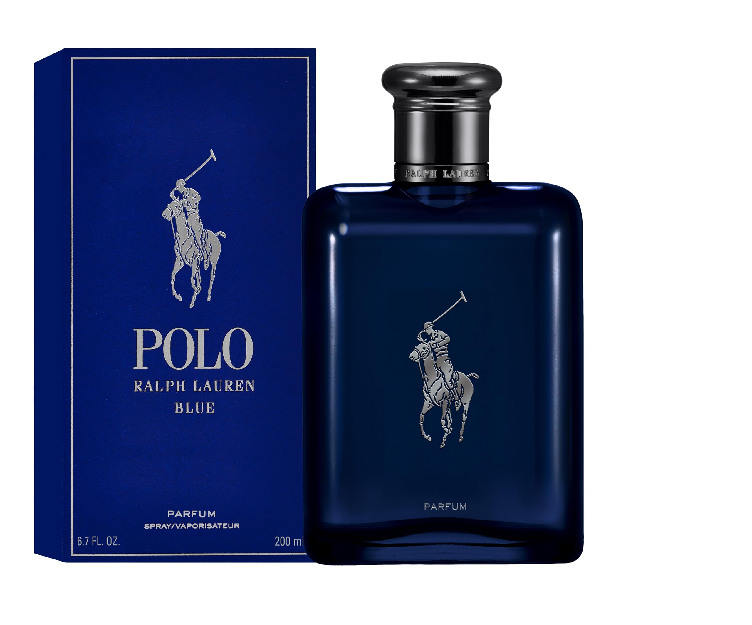 Ralph Lauren Polo Blue Parfum – Men's Aquatic Fragrance with Citrus, Oakwood & Vetiver (6.7 oz)
