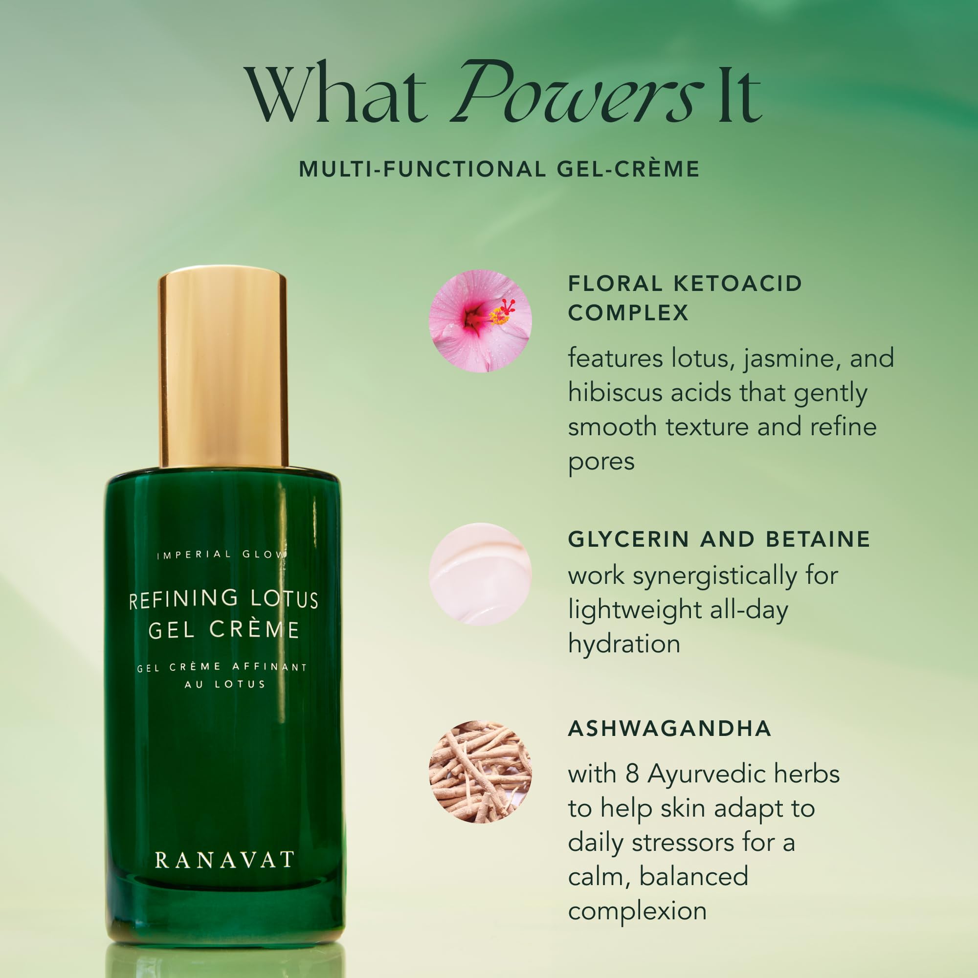 RANAVAT Refining Lotus Gel Cream – Hydrating Gel Moisturizer & Pore Minimizer