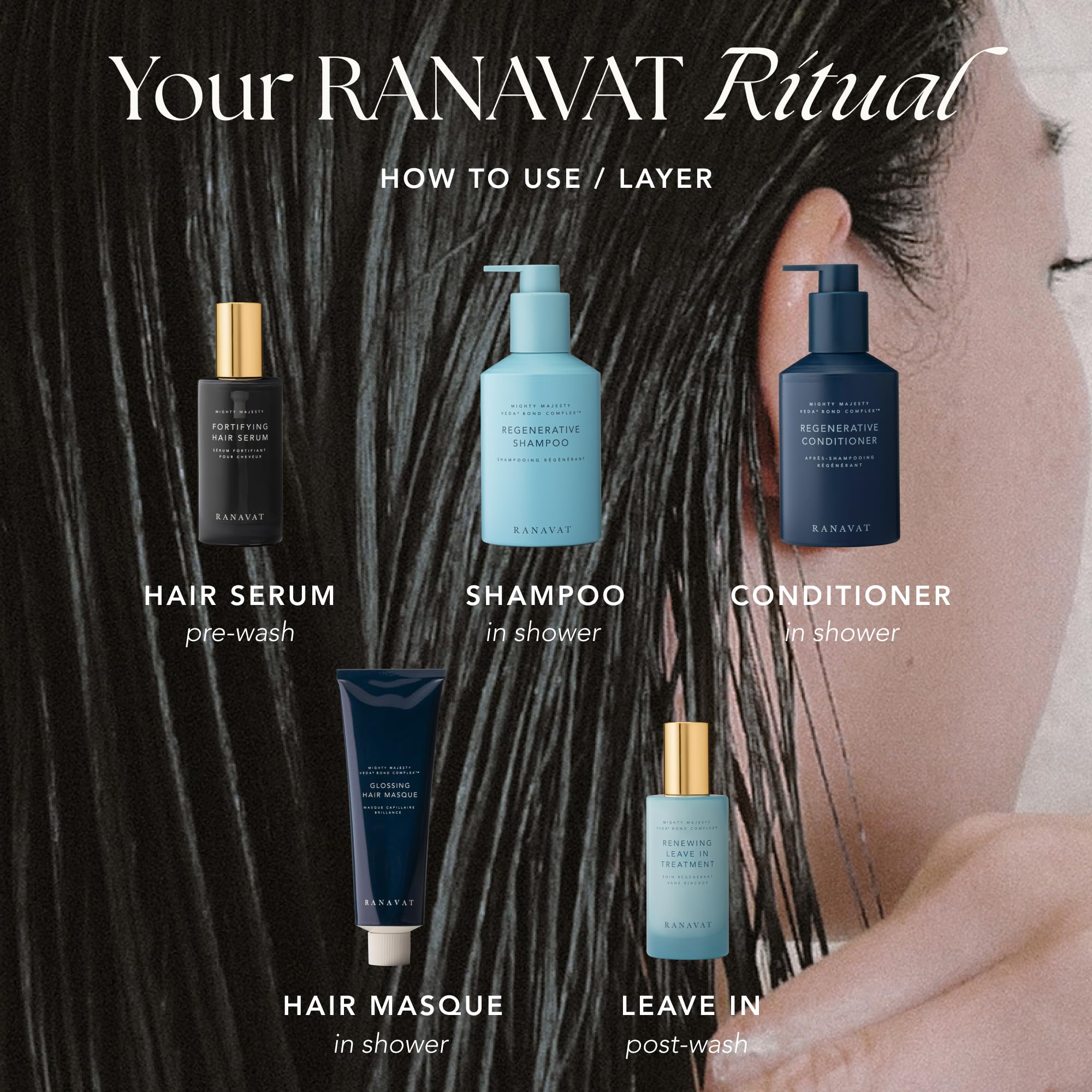 RANAVAT Mighty Majesty Travel Size Hair Serum – Fortifying Hair Oil with Jasmine & Amla (0.5 oz)