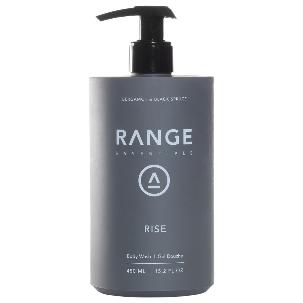 Range Essentials Rise Body Wash – Bergamot Black Spruce, Hydrating Gentle Shower Gel 450mL