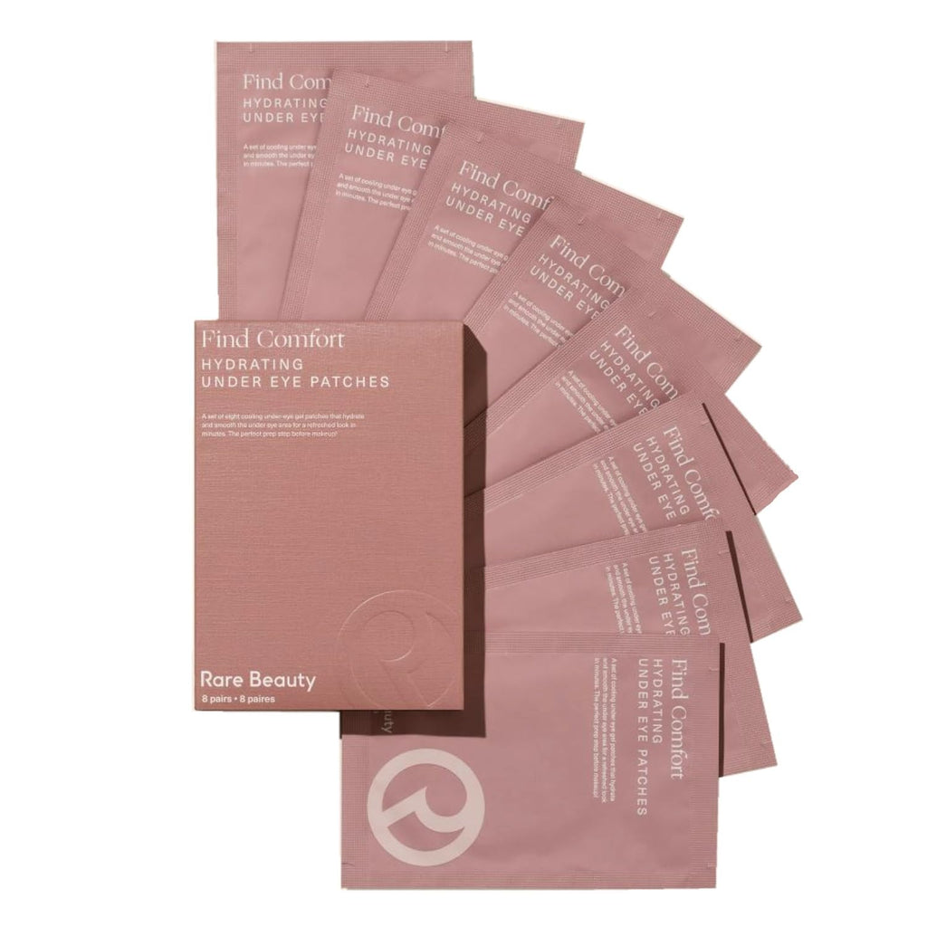 Rare Beauty Find Comfort Hydrating Under Eye Patches – Pack of 8 | Cooling Hydrogel Patches