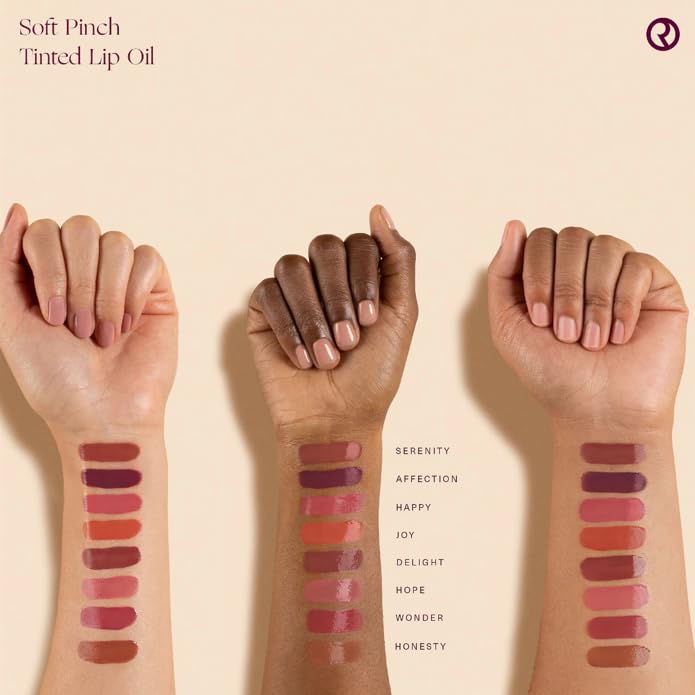 Rare Beauty Soft Pinch Tinted Lip Oil in Honesty – Nude Brown