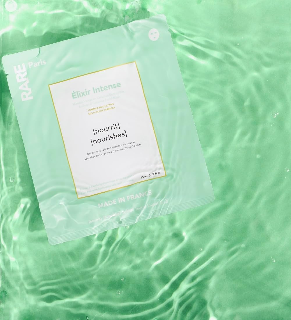 RARE Paris Élixir Intense: Nourishing Facial Sheet Mask – Hydration & Brightening (5 Pack)