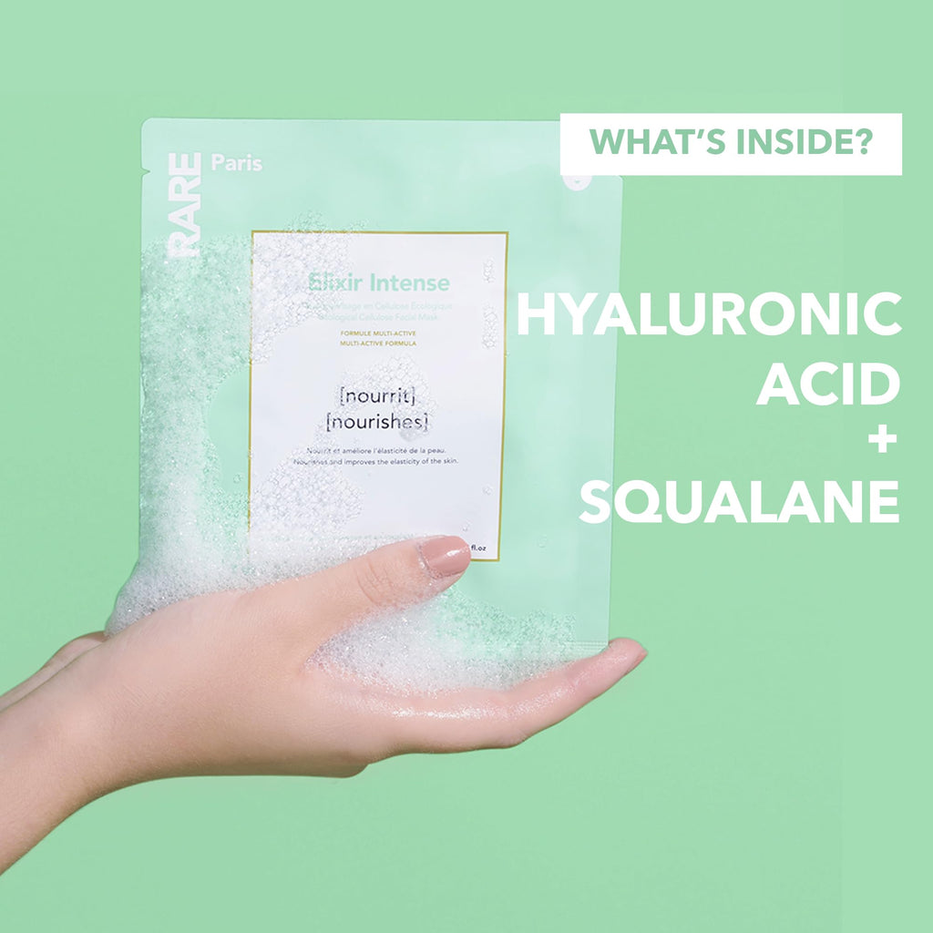 RARE Paris Élixir Intense: Nourishing Facial Sheet Mask – Hydration & Brightening (5 Pack)