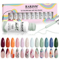 RARJSM Nail Art Gel Liner 12-Color Set – 5ml, Built-in Brush, UV/LED Cure