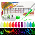 RARJSM Nail Art Gel Set — Glow-in-the-Dark Neon Polish + Liner Pen for At-Home Nail Art