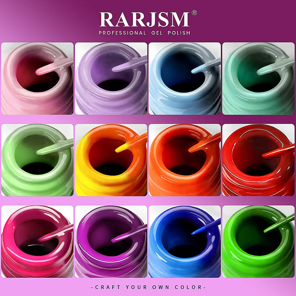 RARJSM Temperature Color Changing Gel Nail Polish Set — 12 Mood-Shift Colors, 8ml