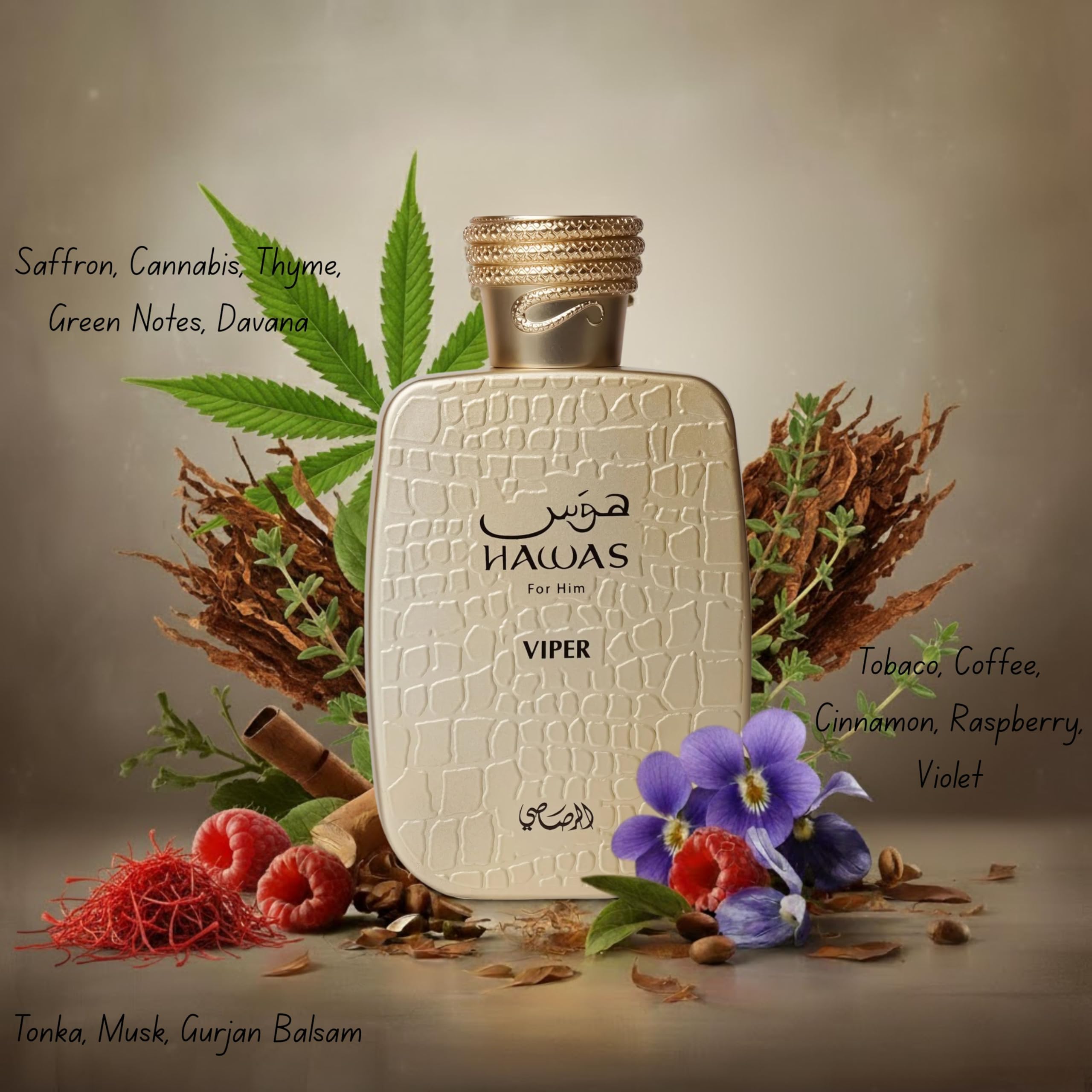 RASASI Hawas Viper Eau de Parfum for Men – 100ml | Oriental & Rich Scent