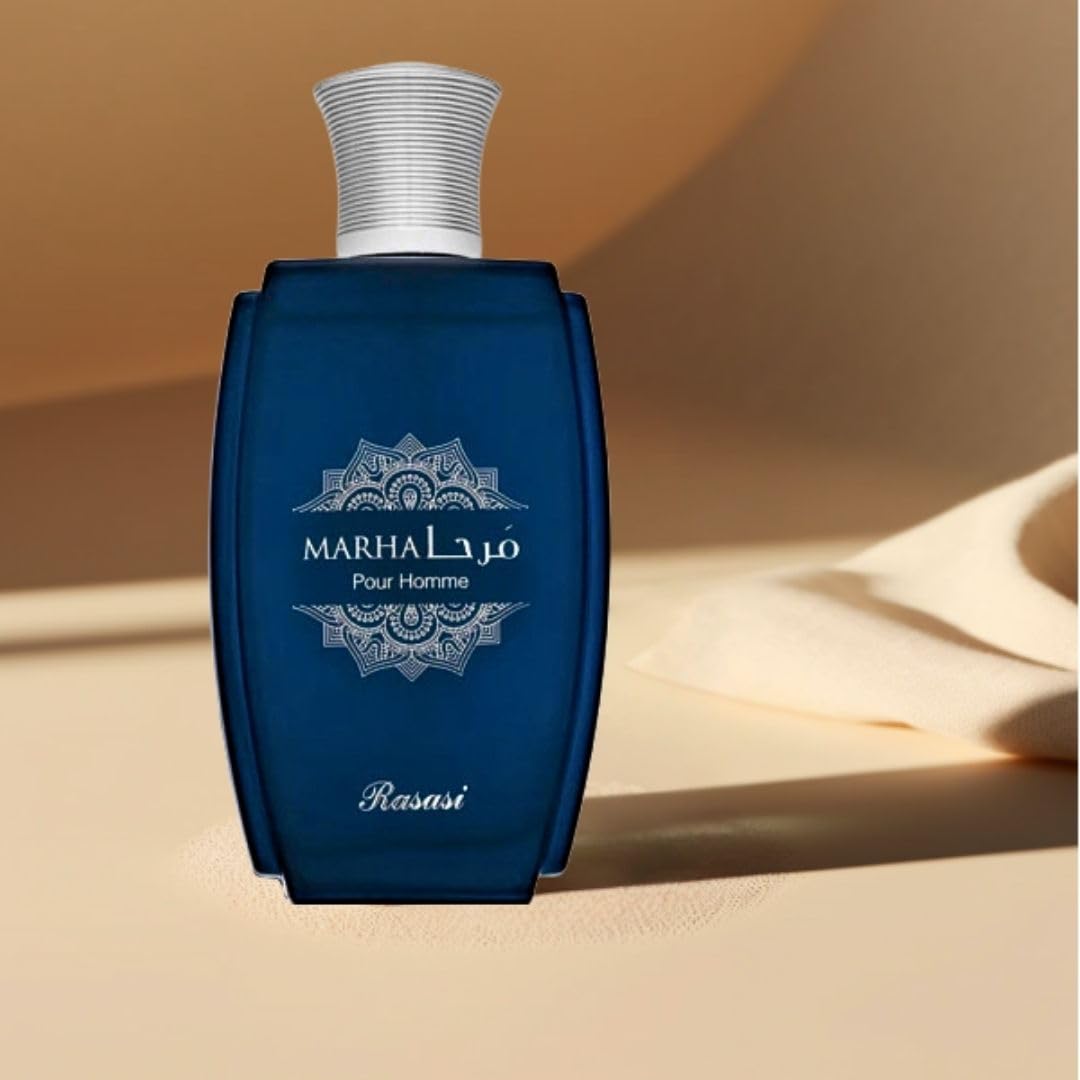 RASASI Marha Eau De Parfum Spray 100ML – Long-Lasting Arabian Men’s Fragrance for Day to Night