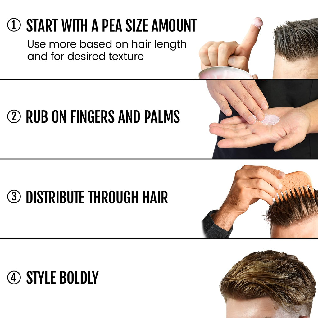 Rascal Men's Original Deluxe Pomade – Matte Finish, Light Hold, Natural Beeswax & Grapeseed Oil | 3.4 oz