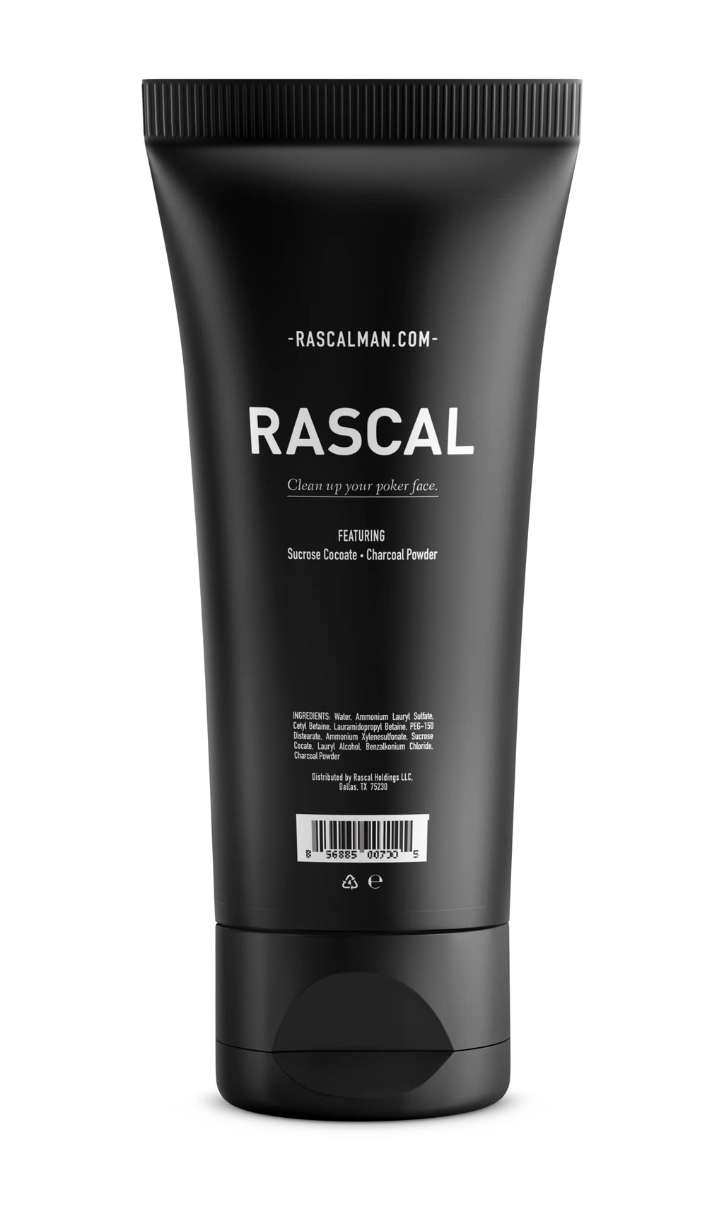 Rascal Men's Face Cleanser – Deep Cleanse with Activated Charcoal & Orange Peel Oil