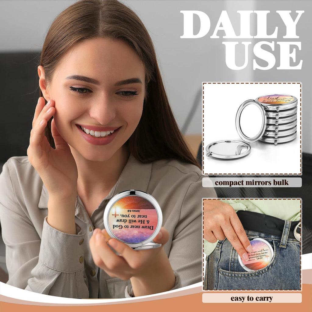 RattanView 18-Piece Bible Verse Compact Mirrors for Women