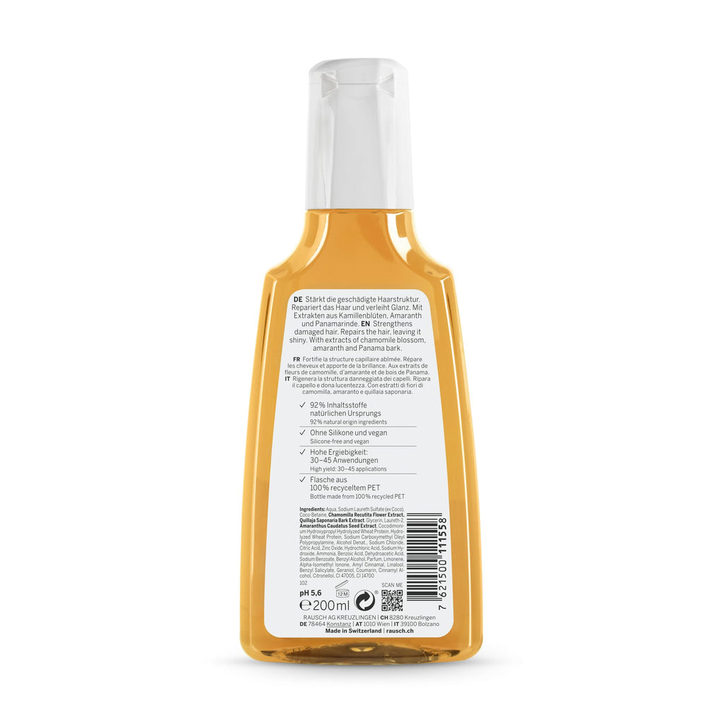 RAUSCH Chamomile-Amaranth Repair Shampoo 200 ml – Strengthen, Smooth & Shine for Damaged Hair