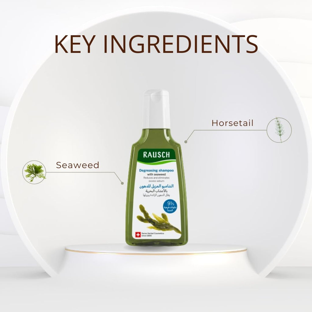 RAUSCH Seaweed Degreasing Shampoo 200 ml – Clarifying Shampoo for Fresh Hair