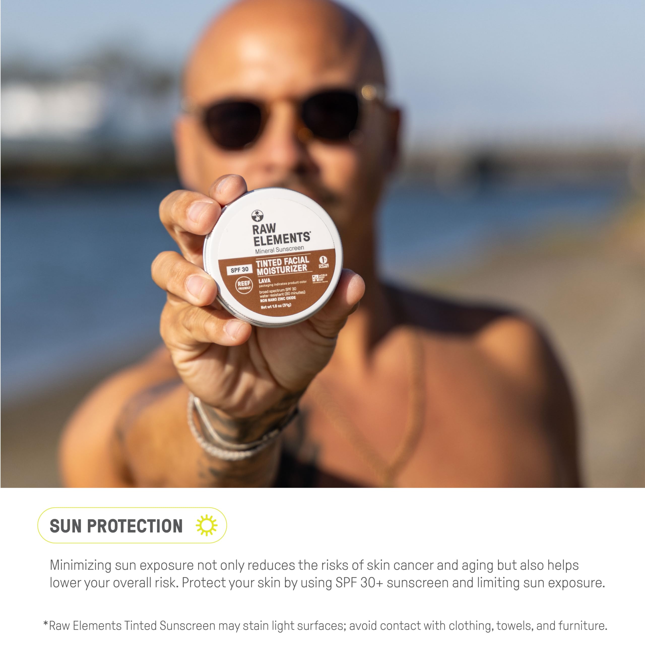 Raw Elements Ultra-Moisturizing Tinted Face Cream SPF 30 – Reef-Friendly Mineral Sunscreen, 1.8 oz