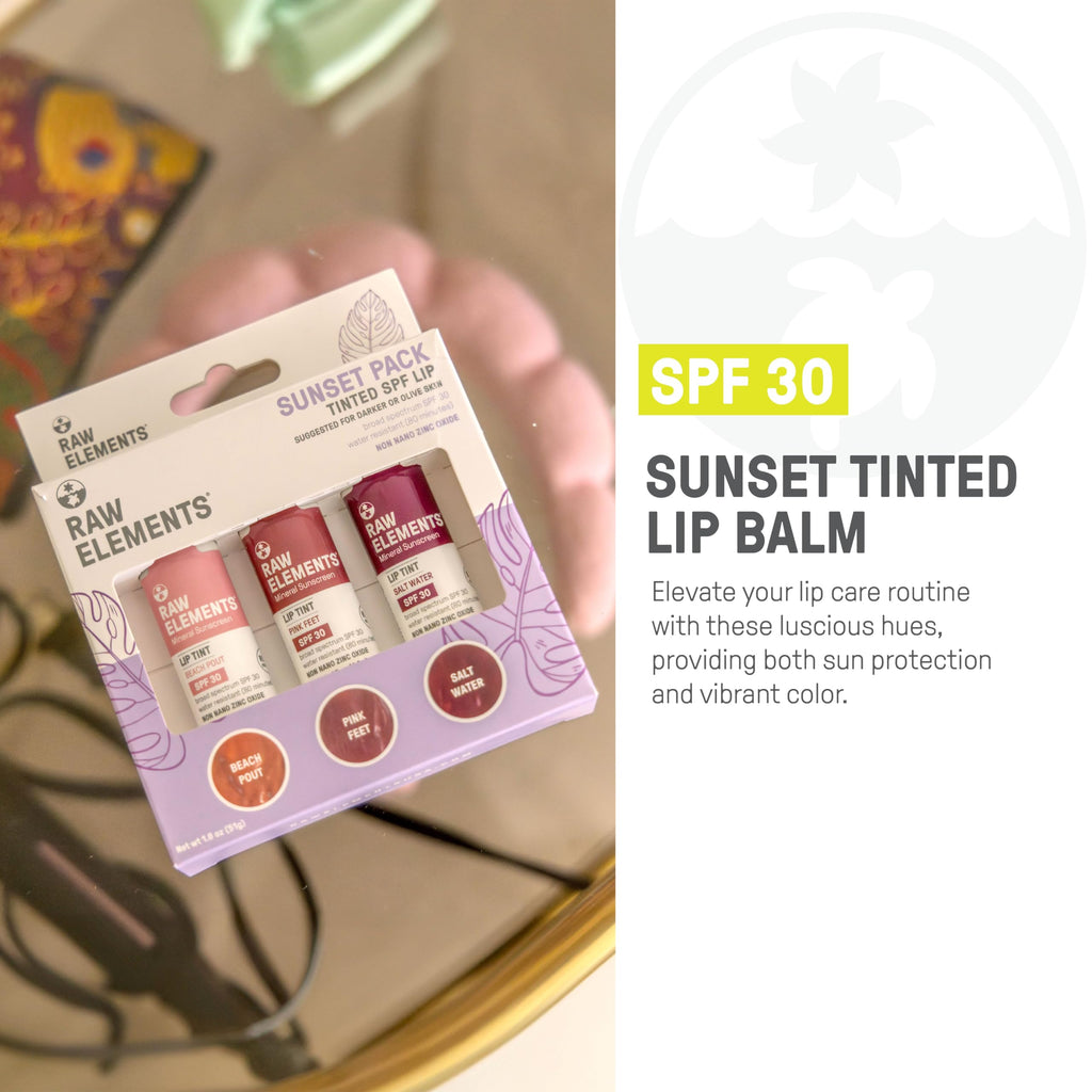 Raw Elements Tinted Lip Pout SPF 30 Sunset Pack – Pink Feet
