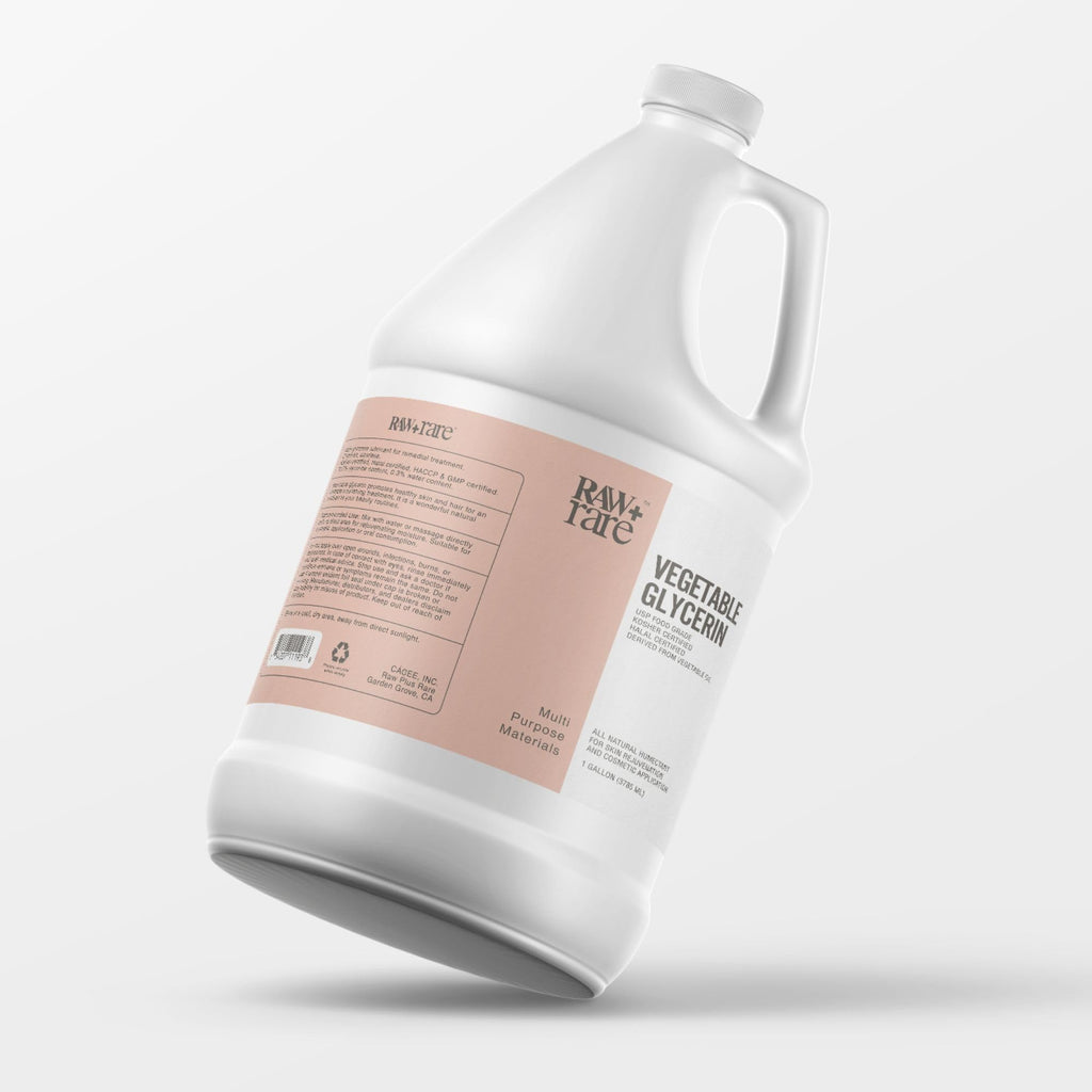 Raw Plus Rare Natural Glycerin – Bulk Gallon (128 oz) for Skin, Hair & Crafts | Kosher & Halal Certified