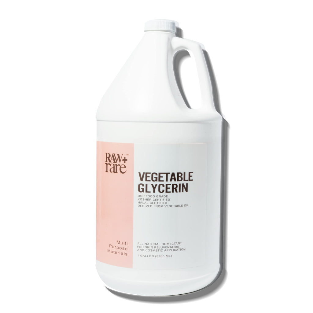 Raw Plus Rare Natural Glycerin – Bulk Gallon (128 oz) for Skin, Hair & Crafts | Kosher & Halal Certified