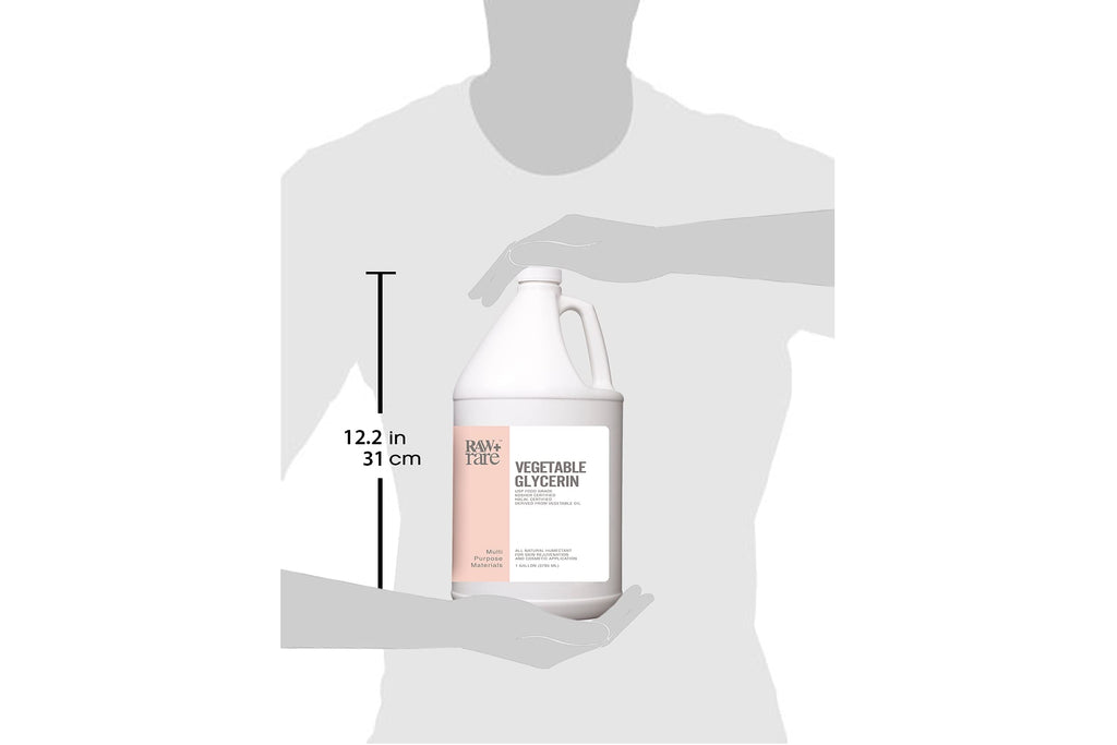 Raw Plus Rare Natural Glycerin – Bulk Gallon (128 oz) for Skin, Hair & Crafts | Kosher & Halal Certified