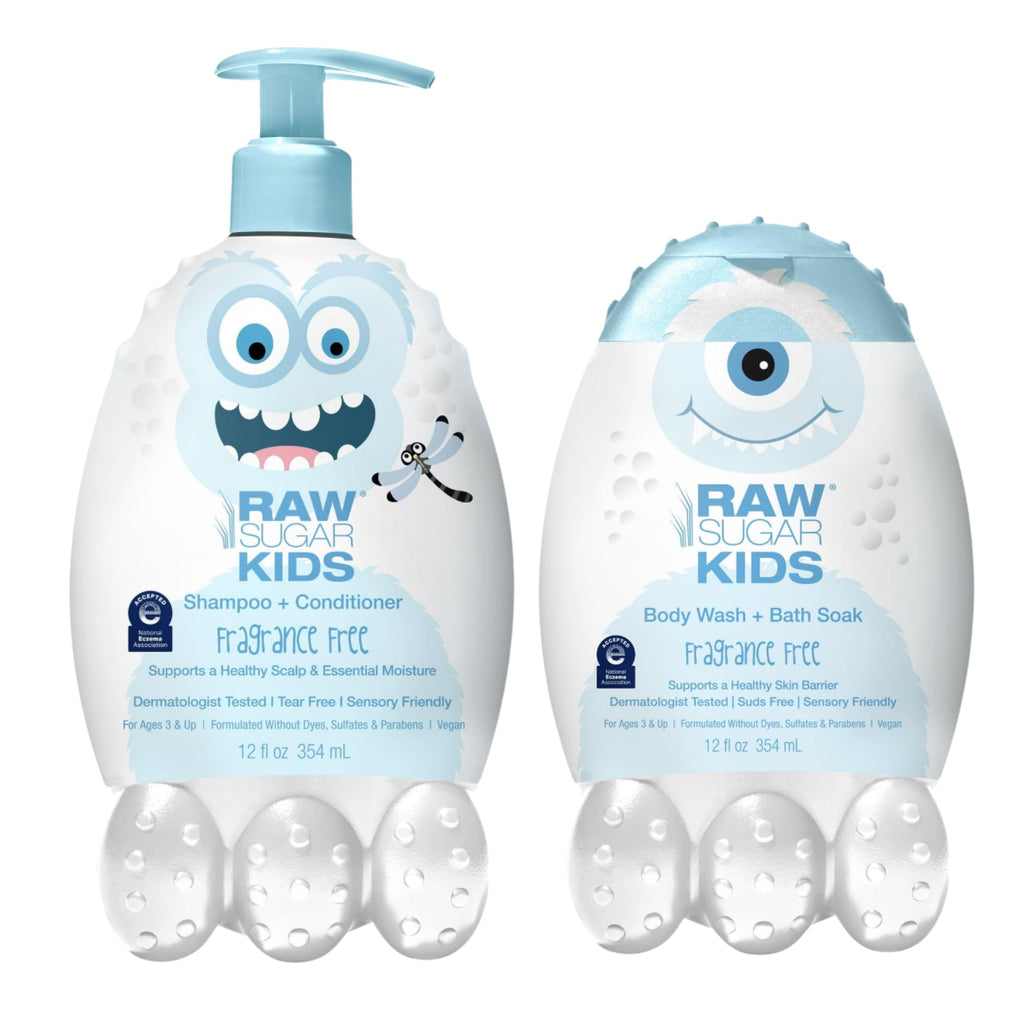 RAW SUGAR Kids 2-in-1 Body Wash + Bath Soak - Sensitive Skin