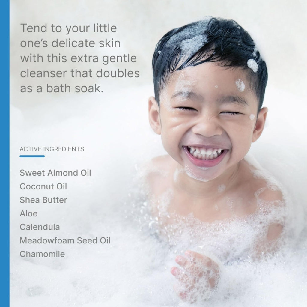 RAW SUGAR Kids 2-in-1 Body Wash + Bath Soak - Sensitive Skin