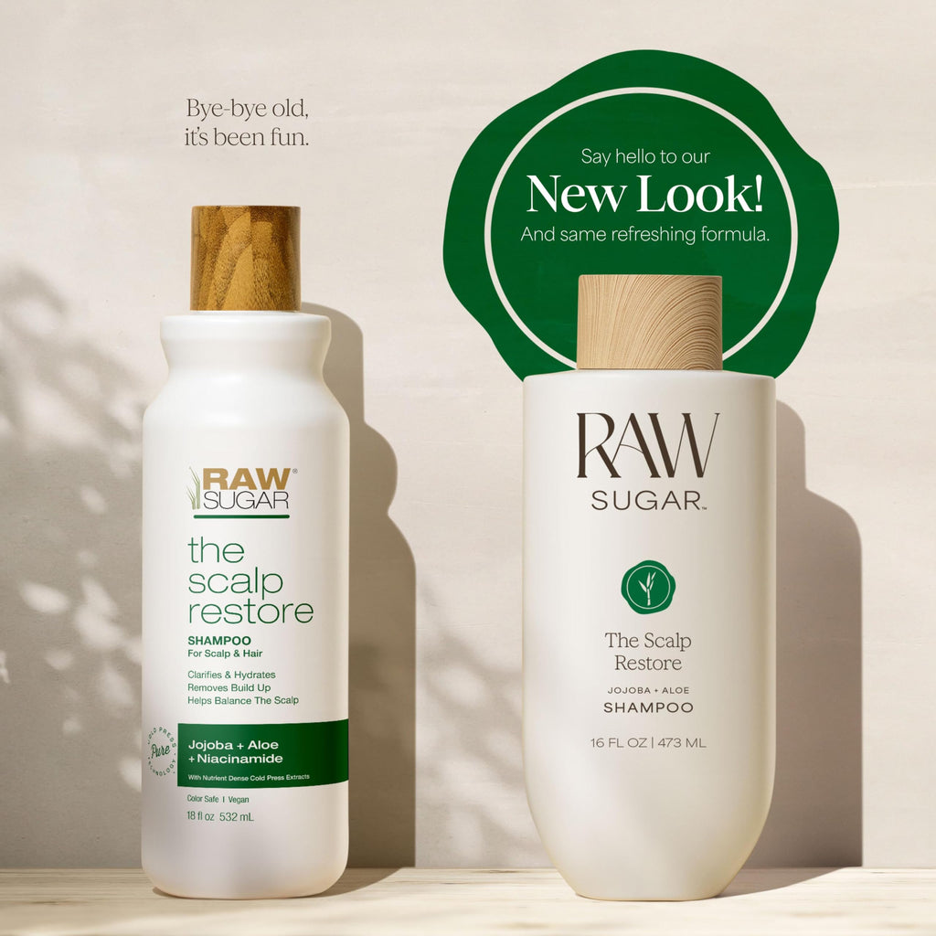 Raw Sugar Scalp Restore Shampoo & Conditioner Bundle – Jojoba, Aloe & Niacinamide | SLS/SLES & Paraben Free