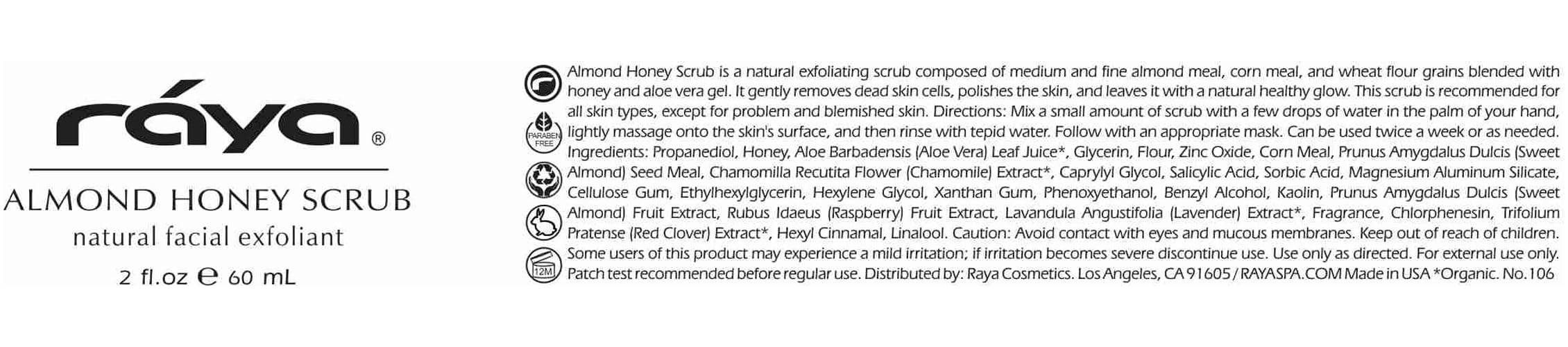 RAYA Almond Honey Facial Scrub | Natural Exfoliating Scrub for Radiant Skin