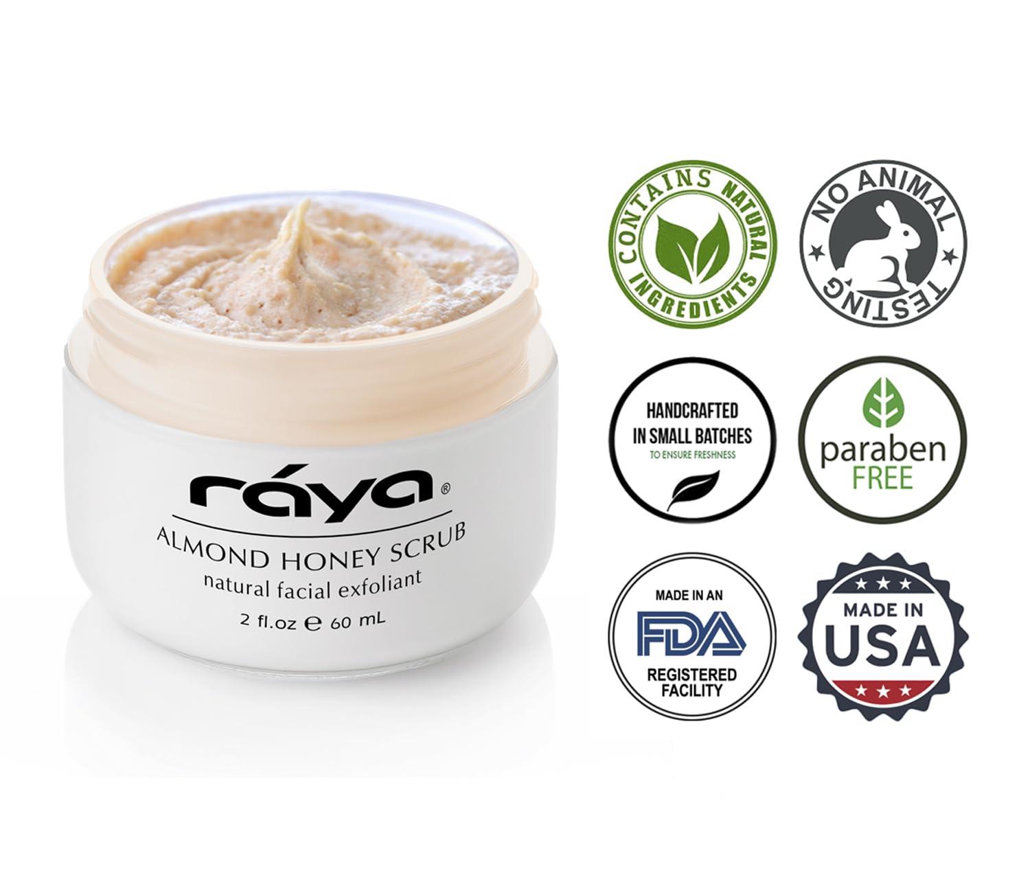 RAYA Almond Honey Facial Scrub | Natural Exfoliating Scrub for Radiant Skin