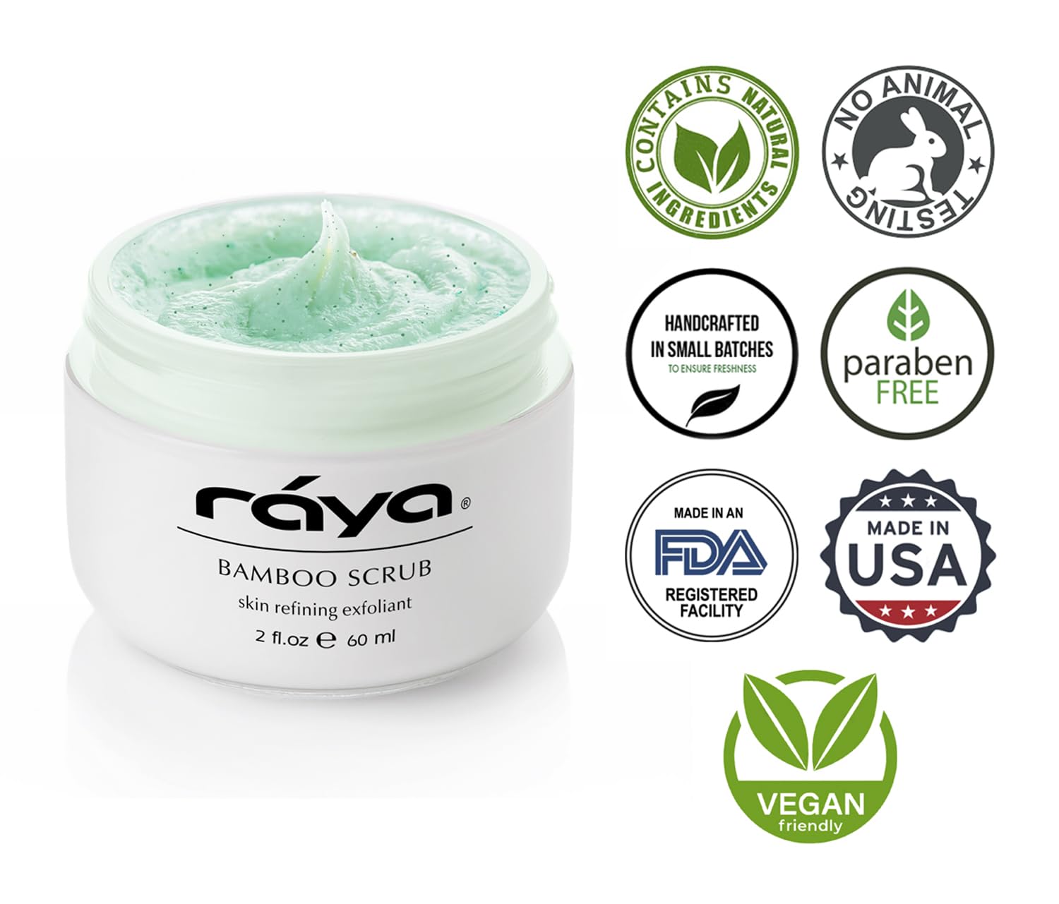 RAYA Bamboo Facial Scrub (R-125) – Herbal Exfoliating Treatment for Dry Skin