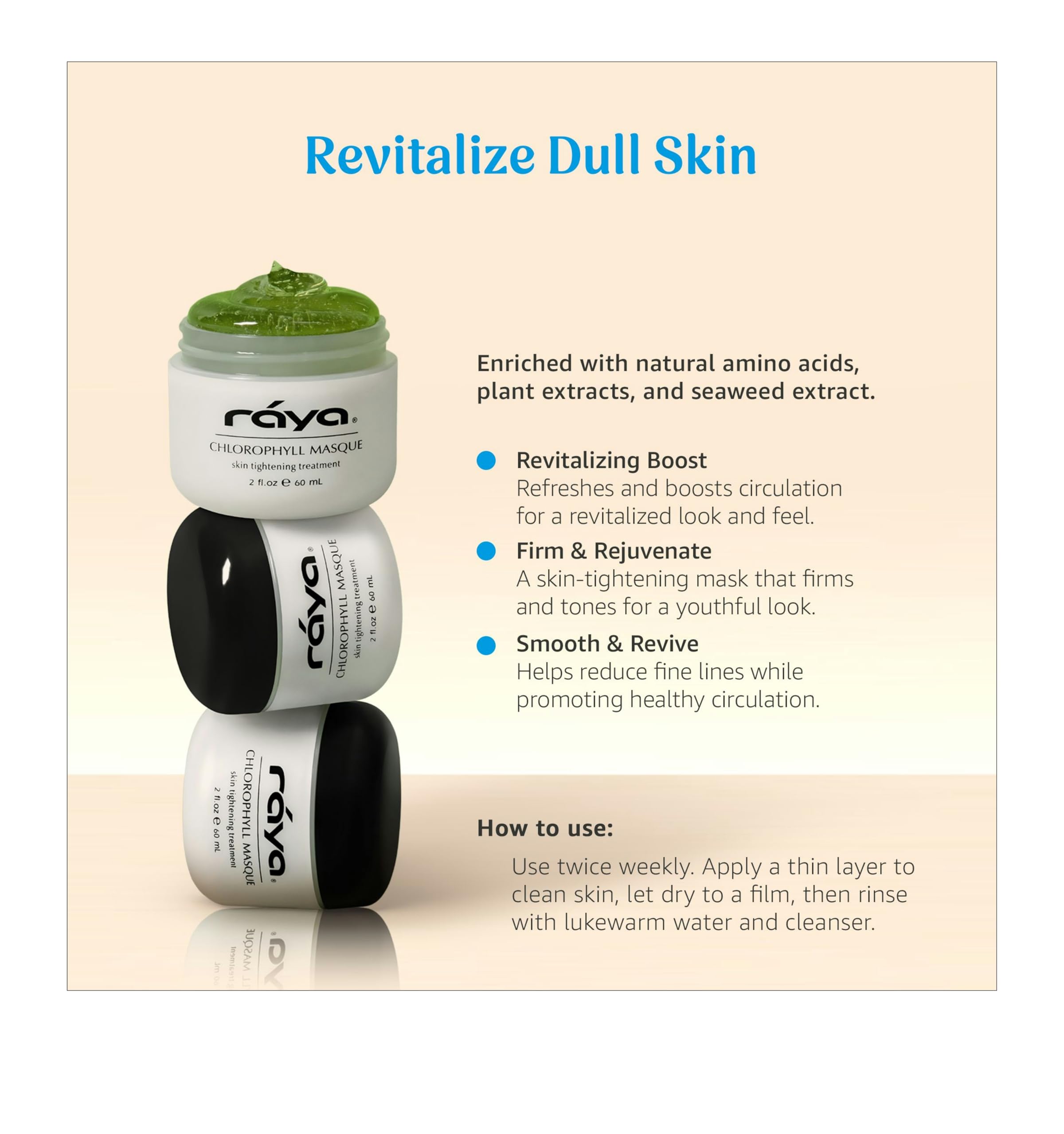 Raya Chlorophyll Masque (607) | Tightening Facial Mask for All Skin Types