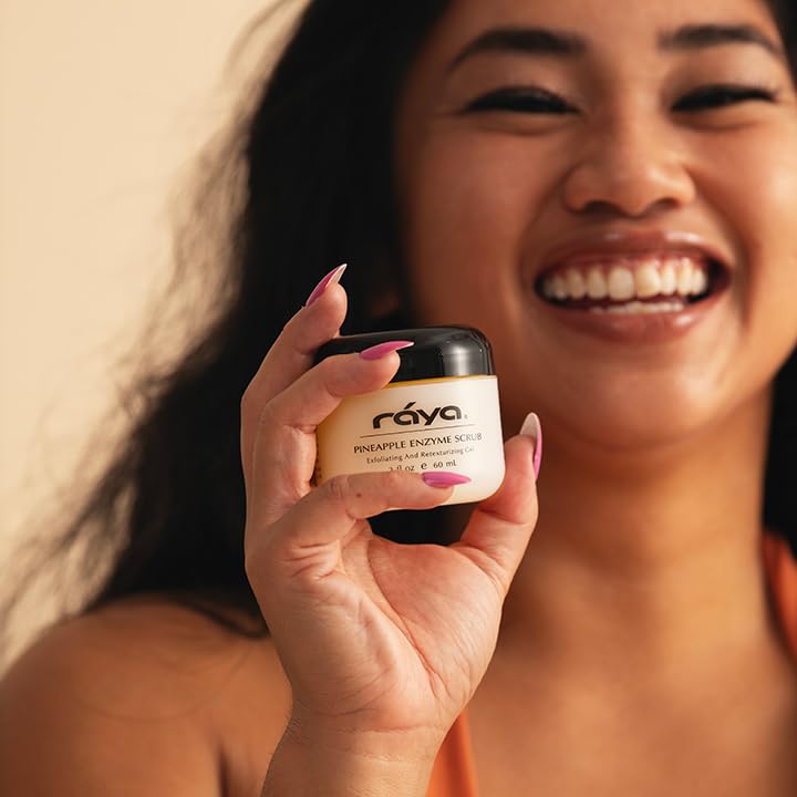 RAYA Pineapple Enzyme Facial Scrub (120) | Exfoliating & Refining for Combination Skin | Pineapple Enzymes + Jojoba Beads