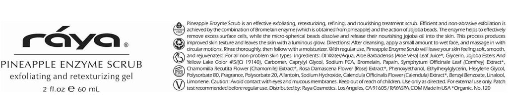 RAYA Pineapple Enzyme Facial Scrub (120) | Exfoliating & Refining for Combination Skin | Pineapple Enzymes + Jojoba Beads