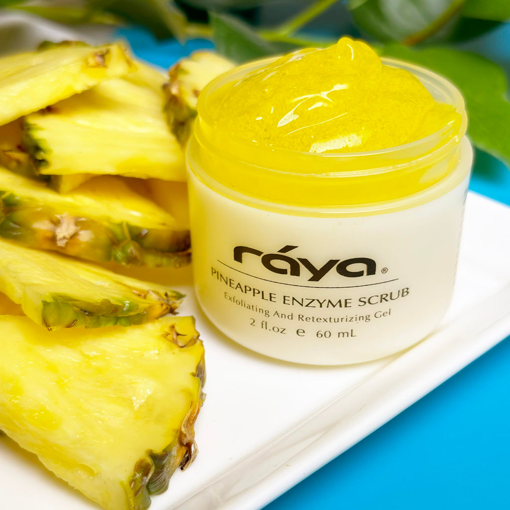 RAYA Pineapple Enzyme Facial Scrub (120) | Exfoliating & Refining for Combination Skin | Pineapple Enzymes + Jojoba Beads