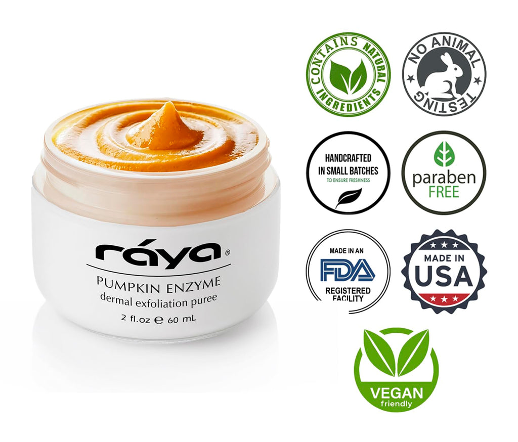 Raya Pumpkin Enzyme Facial Puree — Gentle Exfoliating Treatment for All Skin Types | Smooths Fine Lines and Minifies Pores