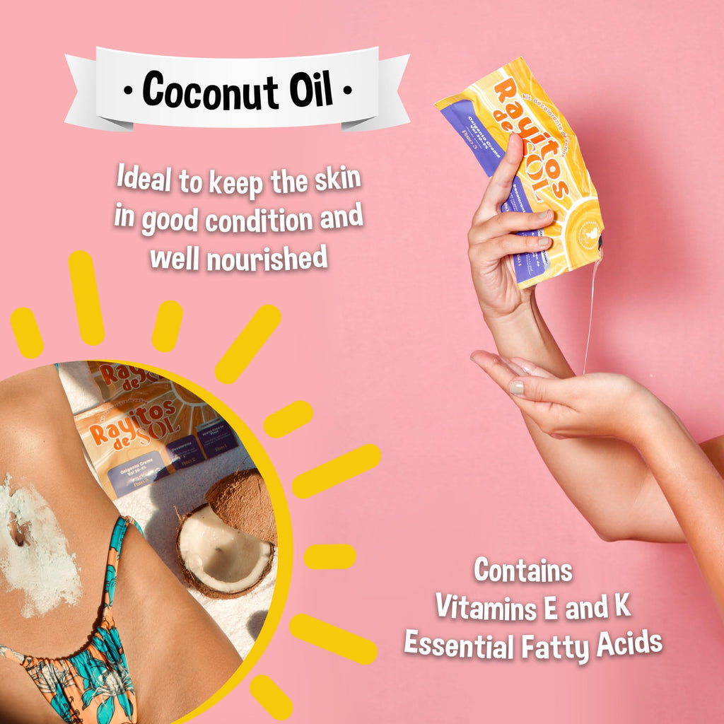 Rayitos de Sol Body Hair Bleach Kit with Coconut Oil | Itch-Free, 8-Week Glow