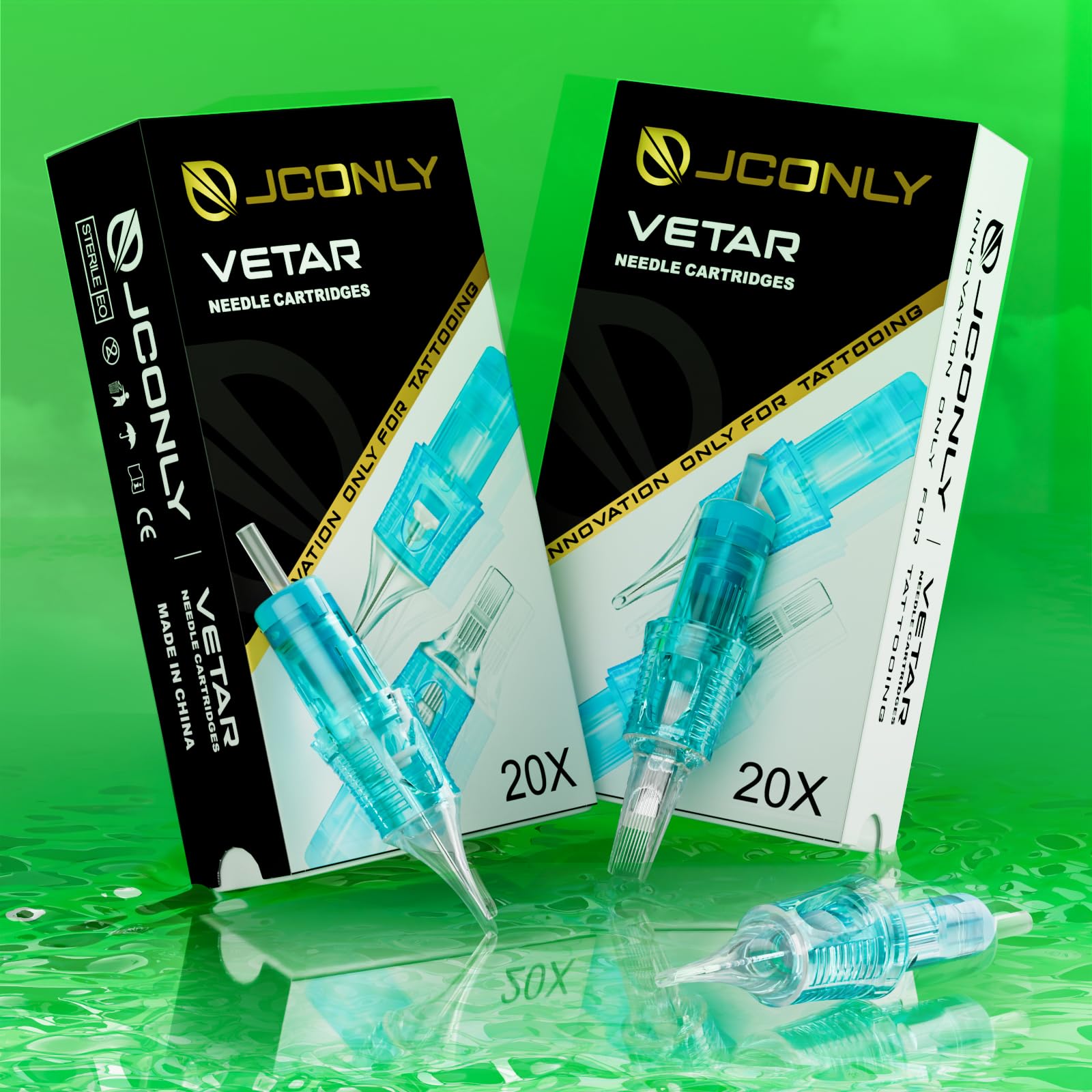 Rayyl VETAR 1015CML Round Liner #10 Cartridges – 20Pcs Standard Tattoo Needles