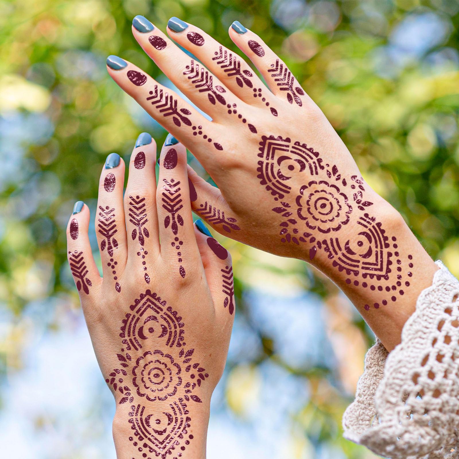 RAZET 94-PCS Temporary Tattoo Stencils for Face & Body Art