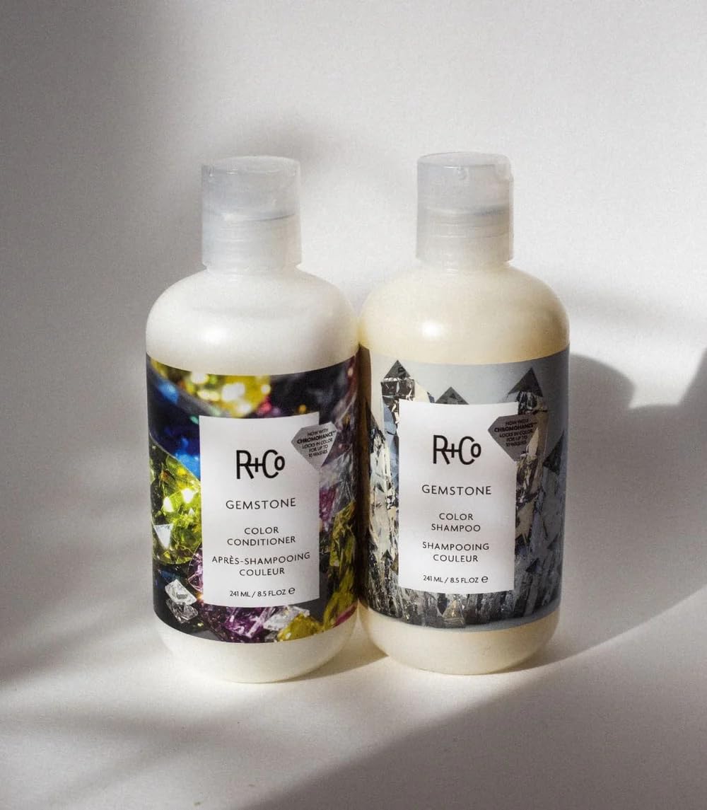 R+Co Gemstone Color Shampoo & Conditioner Set – Color Protection, Nourishment, Vegan & Cruelty-Free | 8.5oz (Pack of 2)