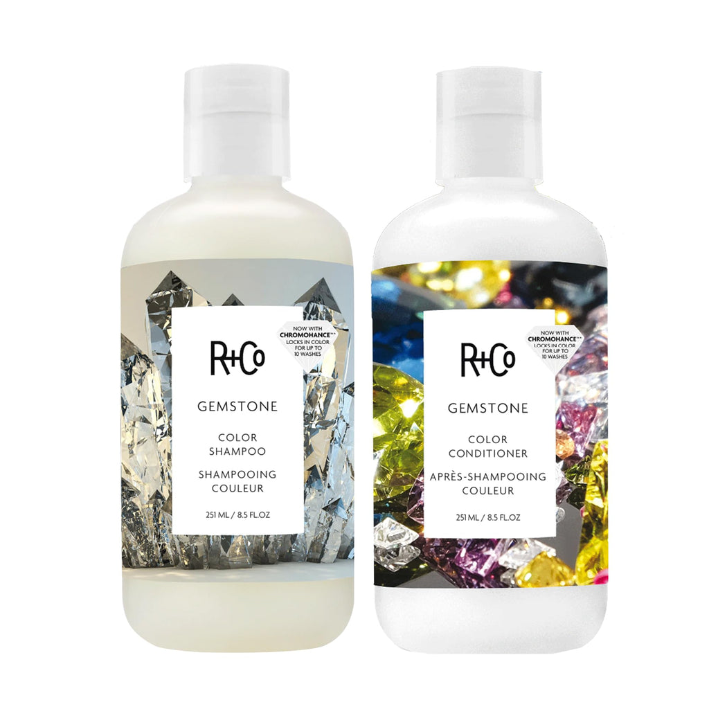 R+Co Gemstone Color Shampoo & Conditioner Set – Color Protection, Nourishment, Vegan & Cruelty-Free | 8.5oz (Pack of 2)
